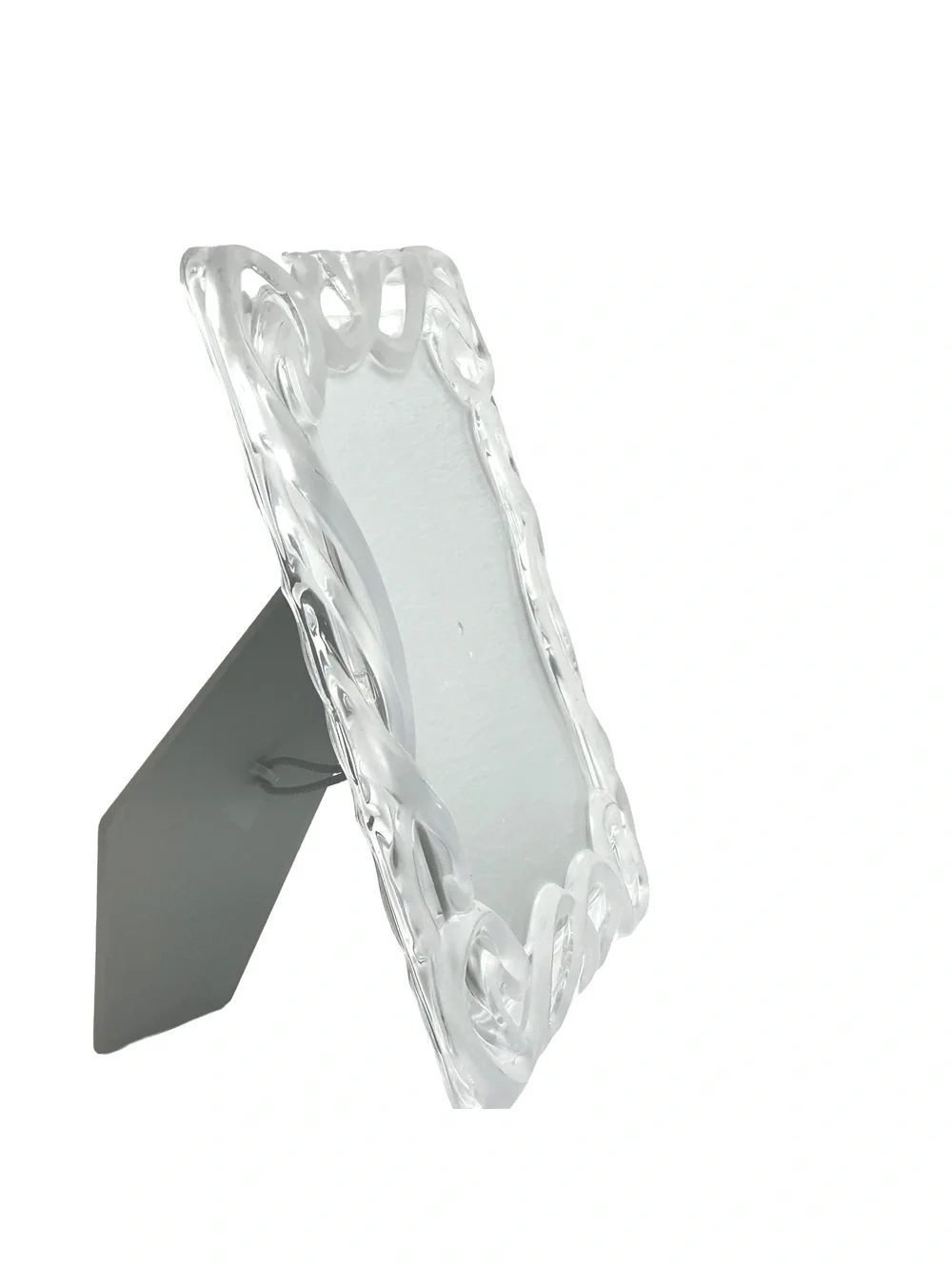 Clear Acrylic Decorative Photo Frame with Swirl Design